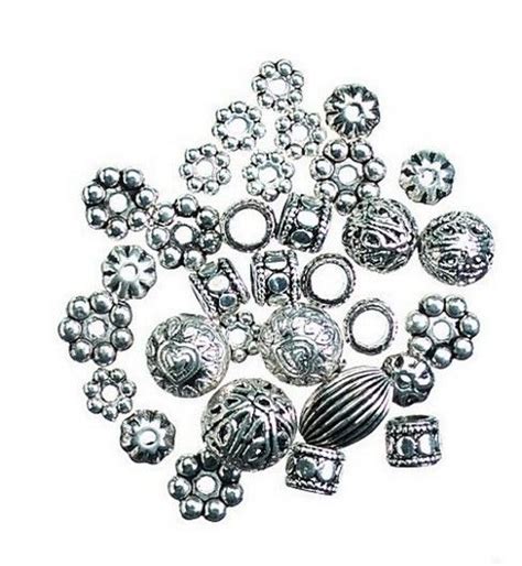 joann fabric metal saucer spacer beads|40pc Silver Metal Cast Spacer Beads by hildie & jo .